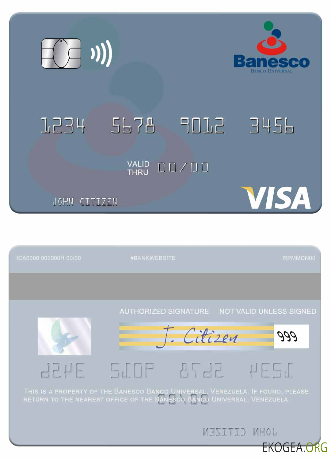 Venezuela Banesco Banco Carte visa universelle